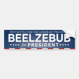 Adesivo Para Carro Beelzebub para o presidente autocolante no vidro