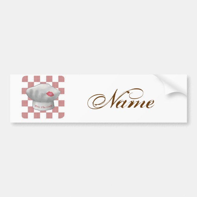 Adesivo Para Carro Beija O Cook (Frente)