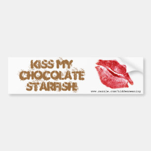 Adesivo Para Carro BEIJA O MEU CHOCOLATE STARFISH Bumpersticker