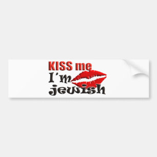 Adesivo Para Carro Beije-me Sou Judeu