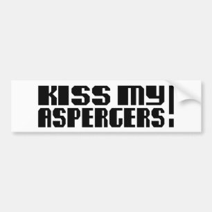 Adesivo Para Carro Beije meu Aspergers! (Mês de Awarness do autismo)
