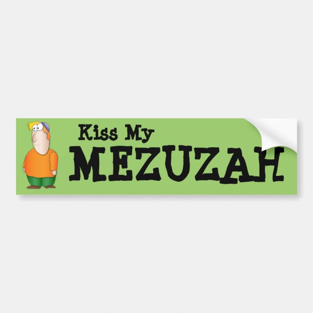 Adesivo Para Carro Beije meu autocolante no vidro traseiro de Mezuzah (Frente)