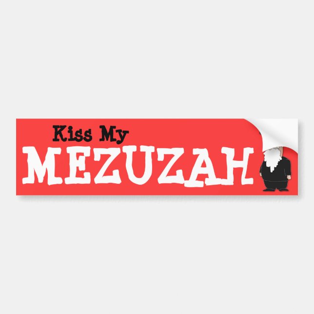 Adesivo Para Carro Beije meu autocolante no vidro traseiro de Mezuzah (Frente)