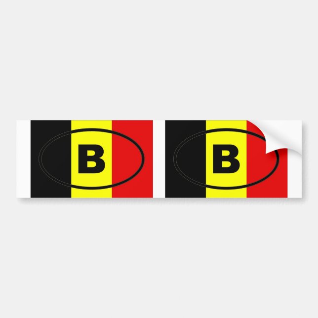 Adesivo Para Carro Bélgica - B - oval europeu (Frente)