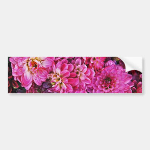 Adesivo Para Carro Belo Dahlias rosa