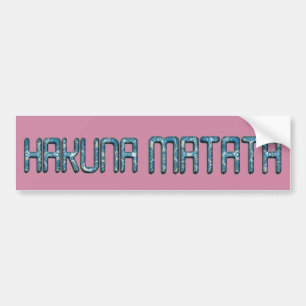 Adesivo Para Carro Belo e incrível citação de texto de Hakuna Matata