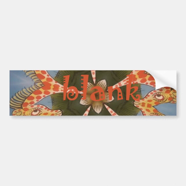 Adesivo Para Carro Belo vazio de girafa colorida africana (Frente)