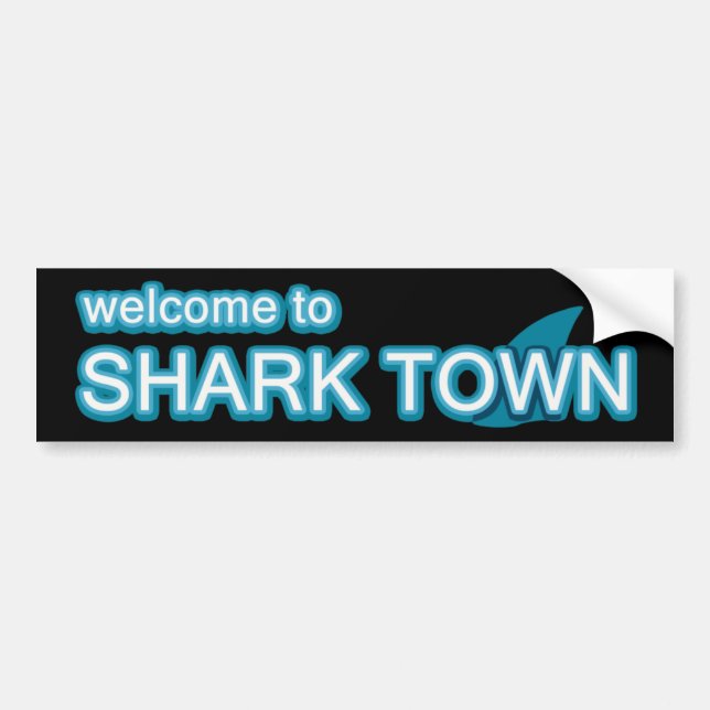 Adesivo Para Carro Bem-vindo a Sharktown (Frente)