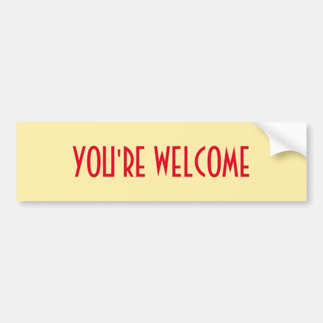 Adesivo Para Carro Bem-vindo, Bumper Sticker (Frente)