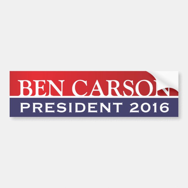 Adesivo Para Carro Ben Carson para o presidente (Frente)