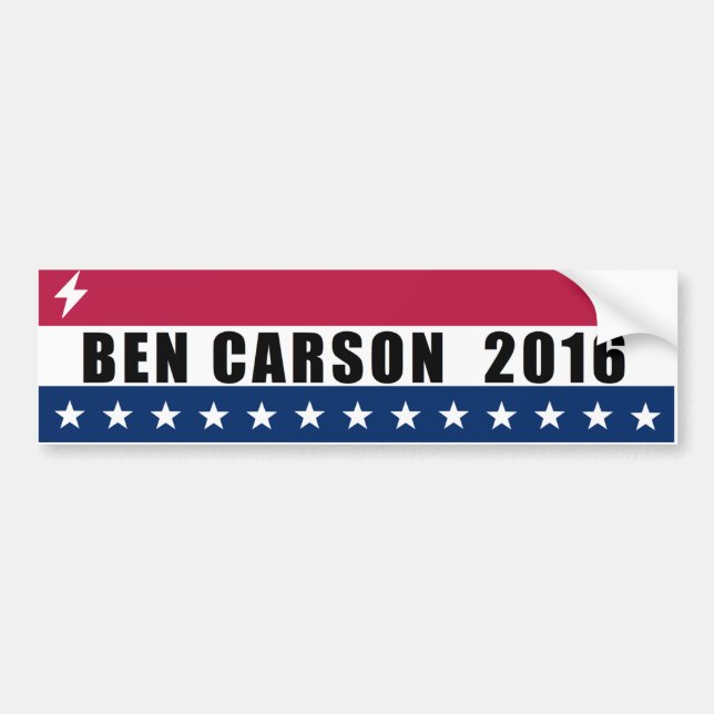Adesivo Para Carro Ben Carson para o presidente 2016 (Frente)
