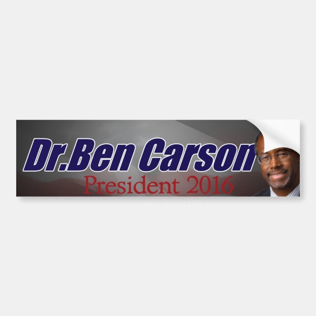 Adesivo Para Carro Ben Carson para o presidente autocolante no vidro (Frente)