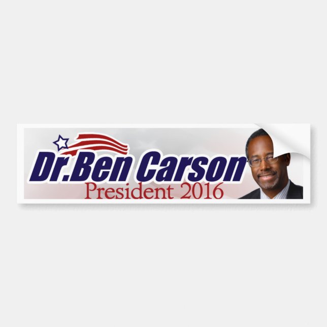 Adesivo Para Carro Ben Carson para o presidente autocolante no vidro (Frente)