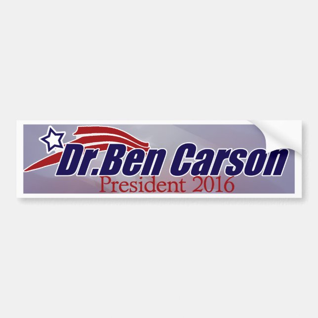 Adesivo Para Carro Ben Carson para o presidente autocolante no vidro (Frente)