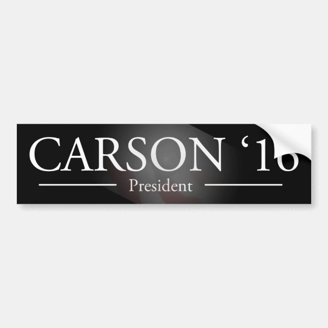 Adesivo Para Carro Ben Carson para o presidente autocolante no vidro (Frente)