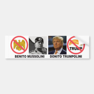 Adesivo Para Carro Benito Mussolini - pára-choque Donito Trumpolini