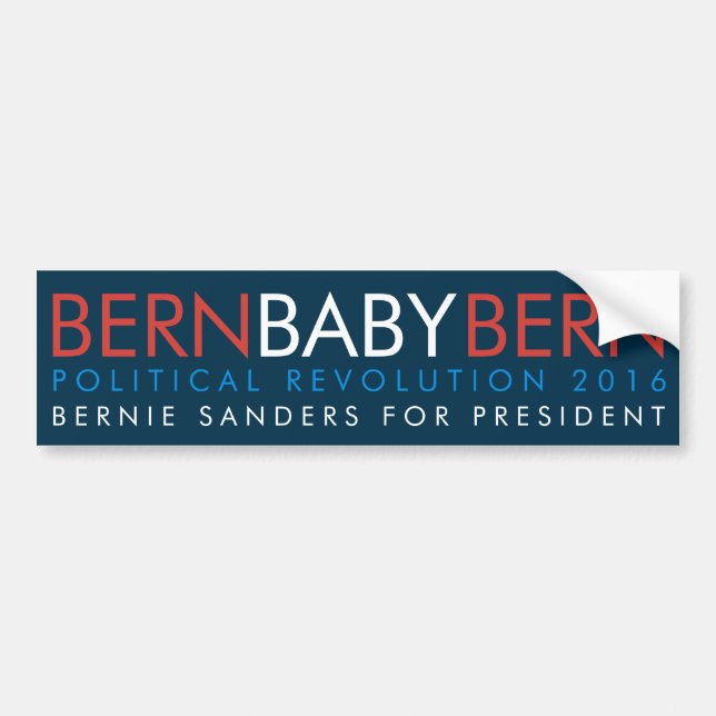 Adesivo Para Carro Bern Baby Bern Bernie Sanders Para Presidente (Frente)
