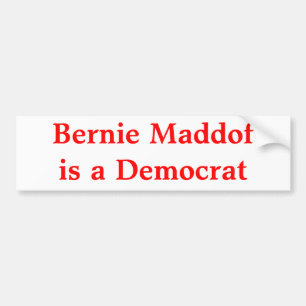 Adesivo Para Carro Bernie Maddof é uma Democrata