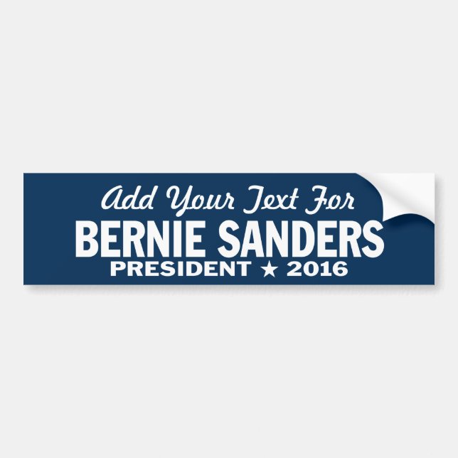 Adesivo Para Carro Bernie Sanders 2016 (Frente)