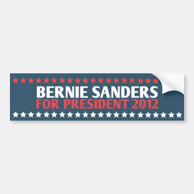 Adesivo Para Carro Bernie Sanders para o Presidente 2012 Bumper Stick (Frente)