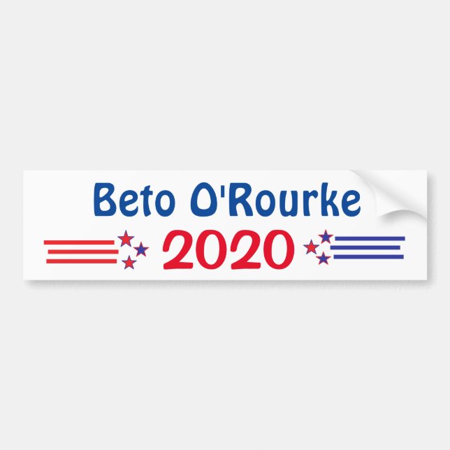 Adesivo Para Carro Beto O'Rourke para o Presidente 2020 (Frente)