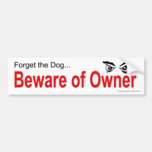 Adesivo Para Carro Beware do autocolante no vidro traseiro do