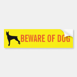 ADESIVO PARA CARRO BEWARE DO CÃO