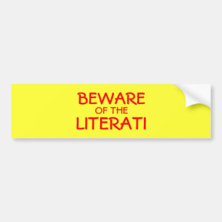 Adesivo Para Carro Beware do Literati