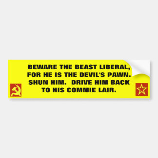 Adesivo Para Carro Beware o liberal do animal…