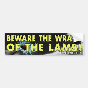 Adesivo Para Carro Beware o Wrath do cordeiro!