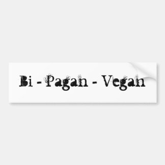 Adesivo Para Carro Bi - Pagan - Vegan