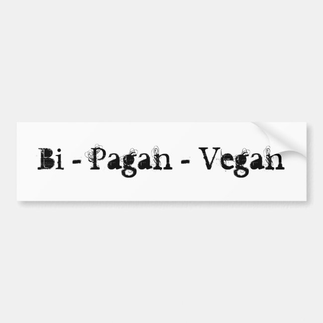 Adesivo Para Carro Bi - Pagan - Vegan (Frente)