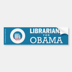 Adesivo Para Carro Bibliotecários para Obama