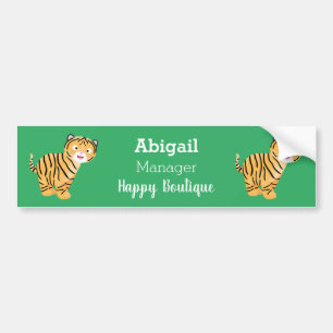 Adesivo Para Carro Bicho de tigre feliz e bonito