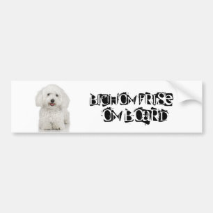 Adesivo Para Carro Bichon Frise a bordo