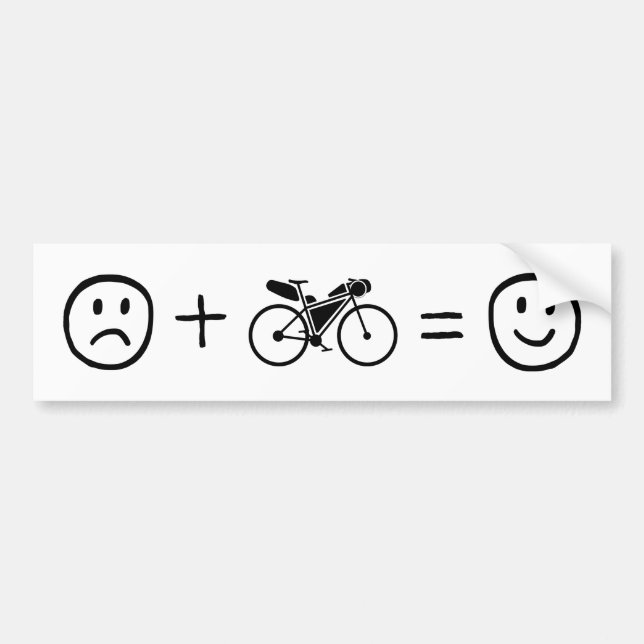Adesivo Para Carro Bicicleta Te Faz Feliz (Frente)