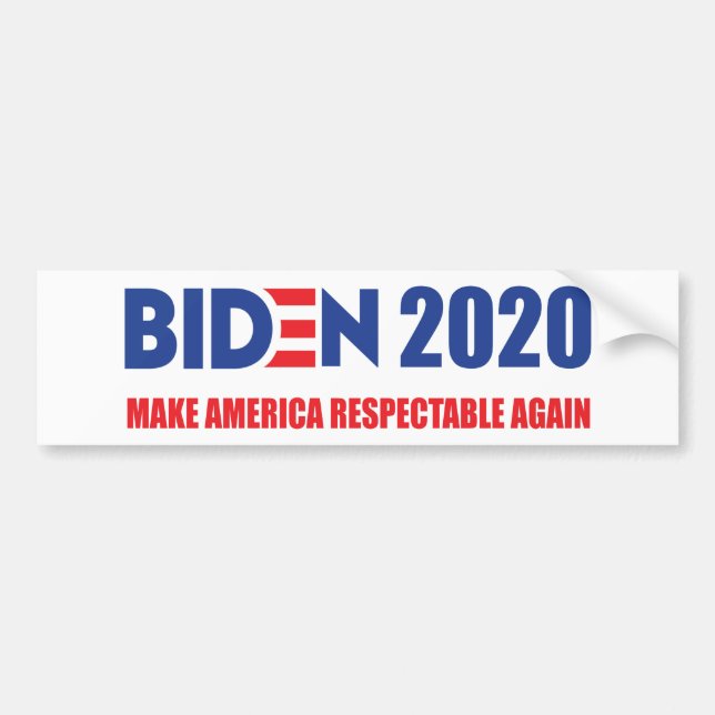 Adesivo Para Carro Biden 2020 Torna A América Respeitável Novamente (Frente)
