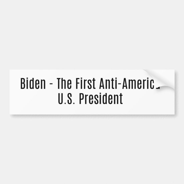 Adesivo Para Carro Biden - Bumper Sticker Anti-América (Frente)