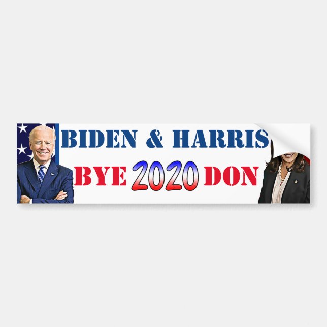 Adesivo Para Carro Biden e Harris Bye-Don Anti Trump (Frente)
