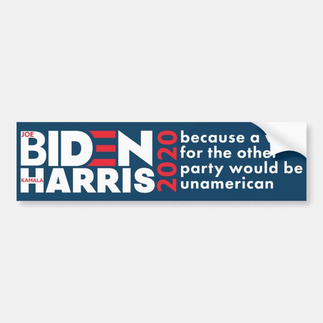 Adesivo Para Carro Biden / Harris 2020 Election Trump é americano (Frente)