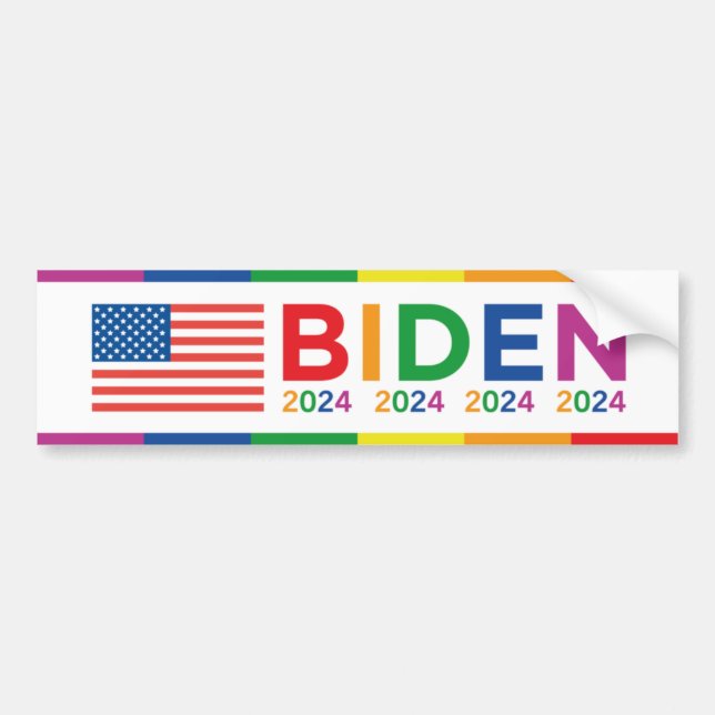 Adesivo Para Carro Biden LGBT 2024 (Frente)