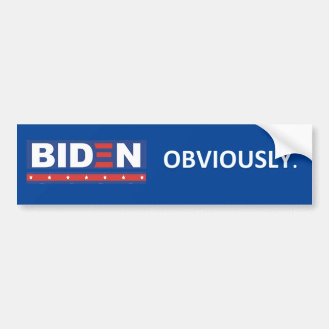 Adesivo Para Carro Biden Obviamente Bumper Sticker (Frente)
