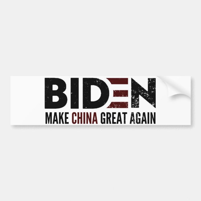 Adesivo Para Carro Biden Torne o Excelente da China Novamente (Frente)