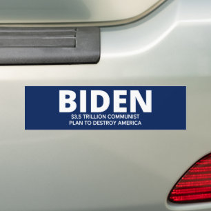 Adesivo Para Carro Bidenômica - Plano Comunista para Destruir a Amé