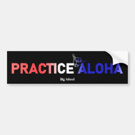 Adesivo Para Carro Big Island Practice Aloha Flag Shaka (Hang solto)