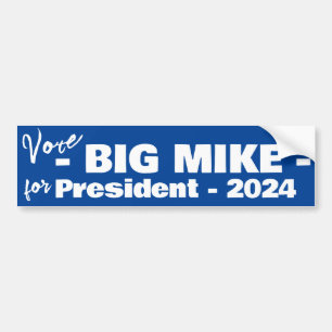 Adesivo Para Carro Big Mike / Michelle Obama Para Presidente 2024