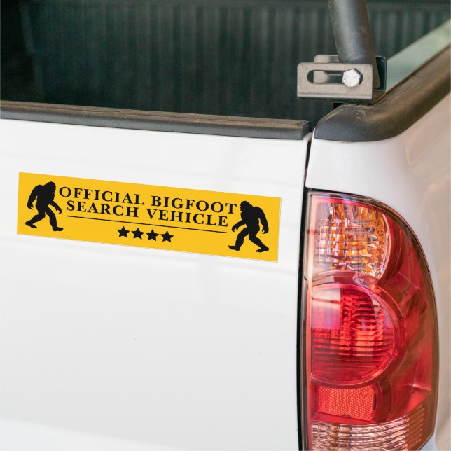 Adesivo Para Carro Bigfoot Search Vehicle Sasquatch Engraçado (No caminhão)