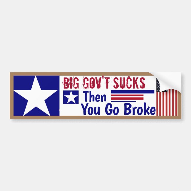 Adesivo Para Carro #BigGovernment é uma droga, então você quebrou (Frente)