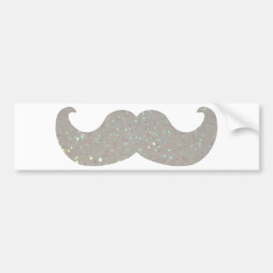 Adesivo Para Carro Bigode branco de Bling (gráfico do brilho do