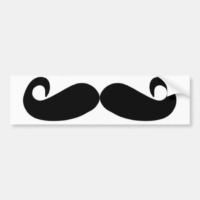 Adesivo Para Carro Bigode Bumpersticker (Frente)